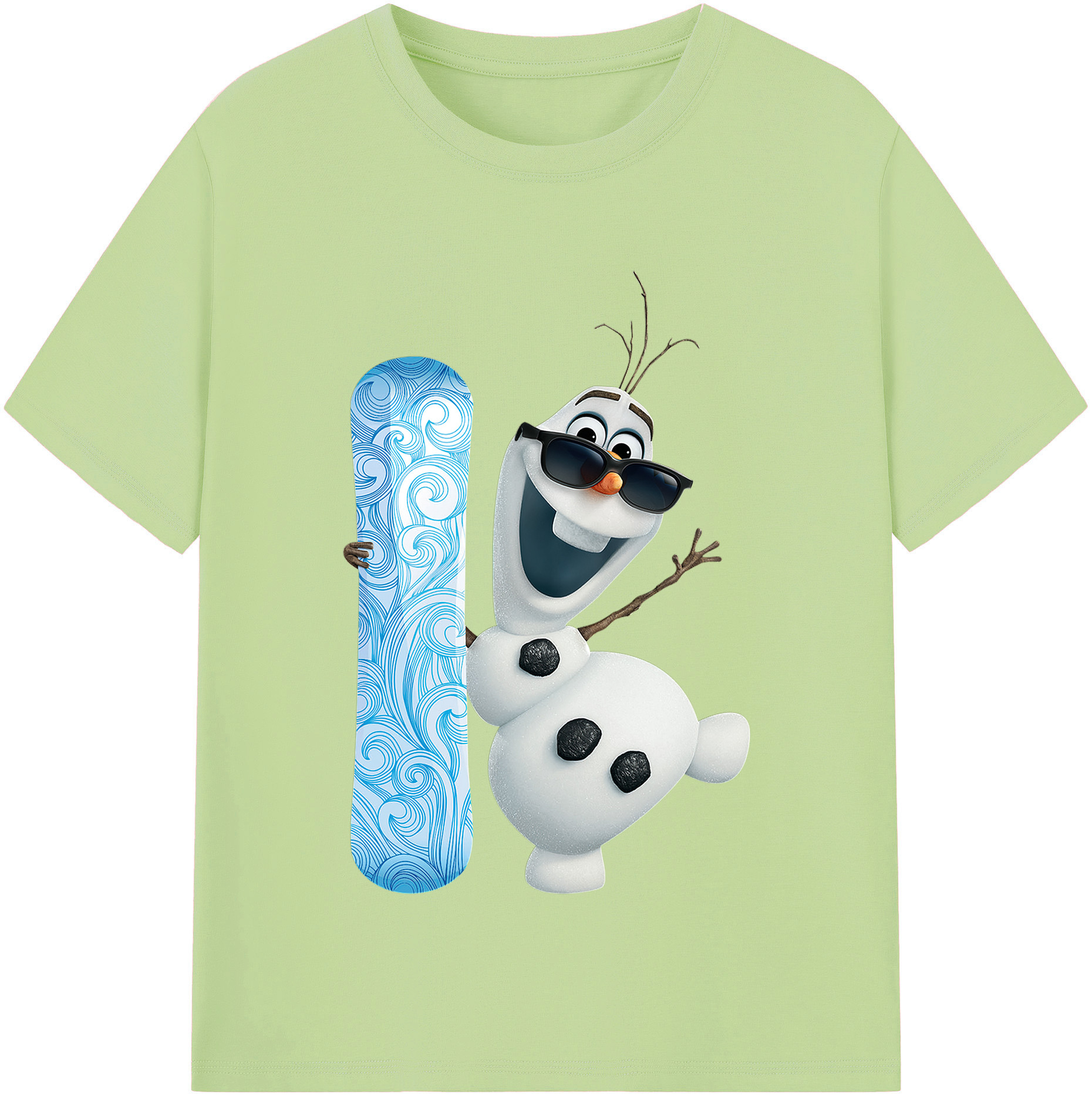 （画像用） アナと雪の女王 アンナ エルサ Frozen Anna Elsa 綿100％半袖Tシャツ（フロントプリント）